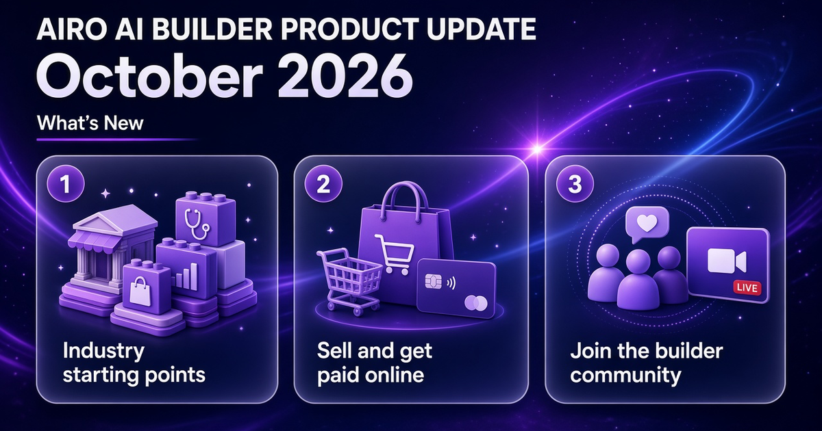 GoDaddy Airo AI Builder Product Update: October 2026 — Airo AI Builder