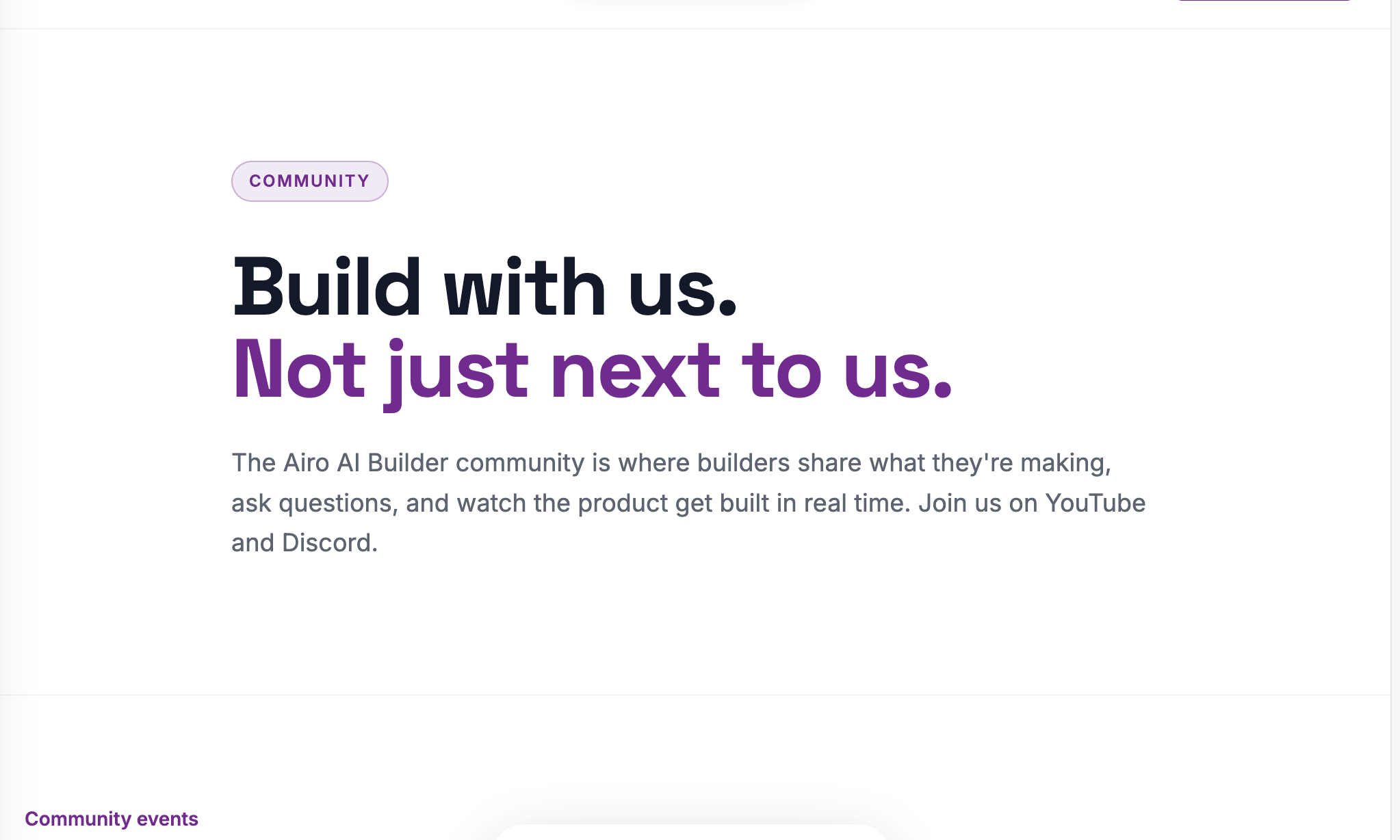 Airo AI Builder workspace
